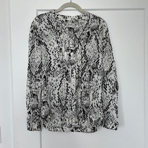 Trina Turk snake print button up blouse
